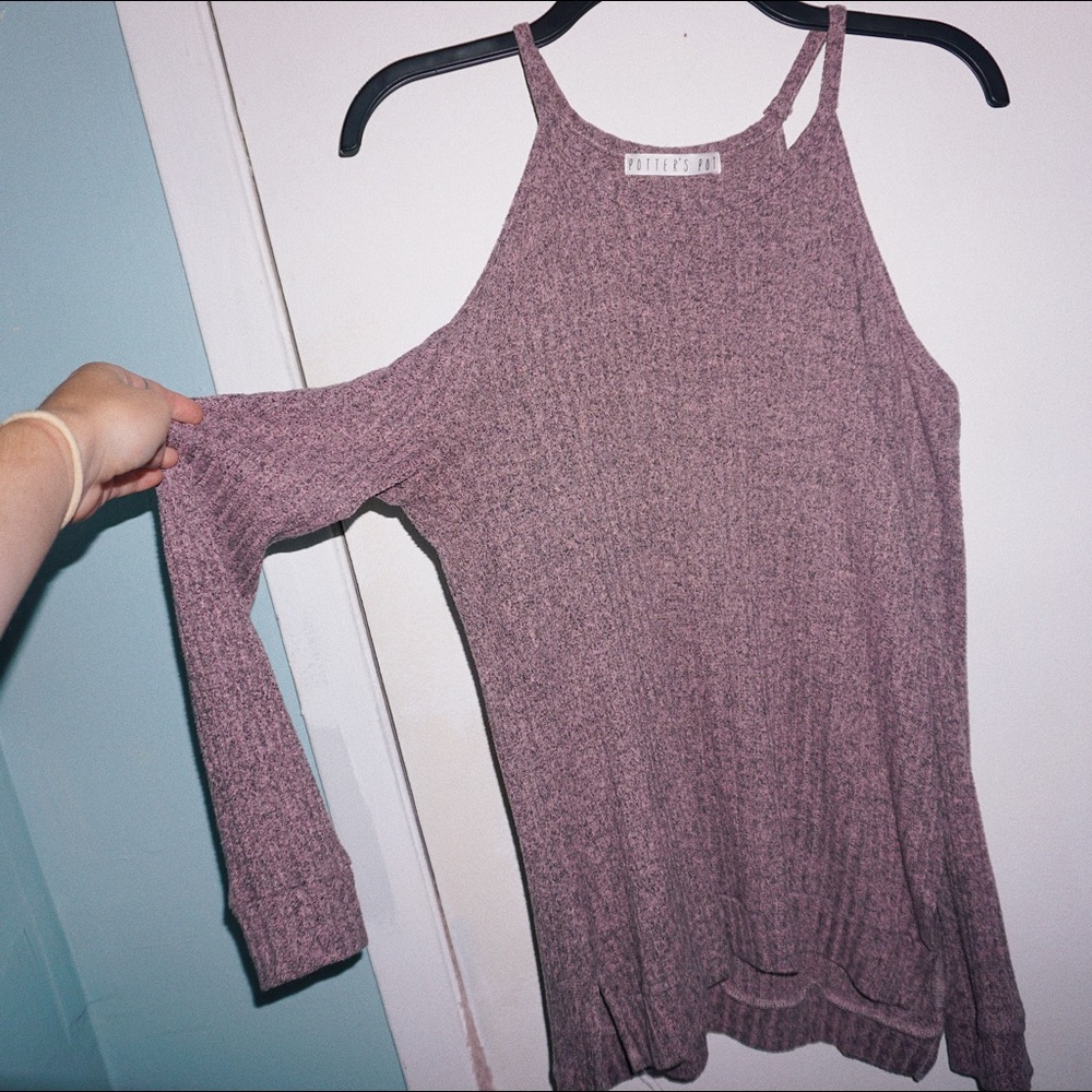 Mauve cut out shoulder